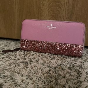 Kate Spade - Wallet - Dusty Rose - Glitter - BRAND NEW